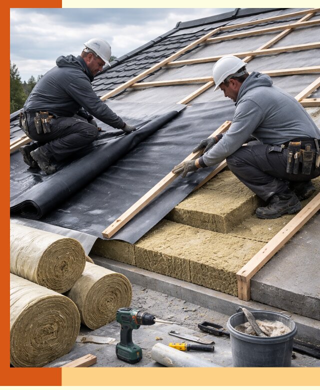 Утепление крыши снаружи в Костроме: профессиональная теплоизоляция