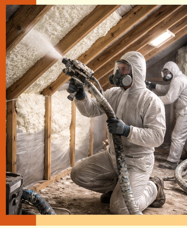 Утепление чердака пенополиуретаном (ППУ) в Костроме