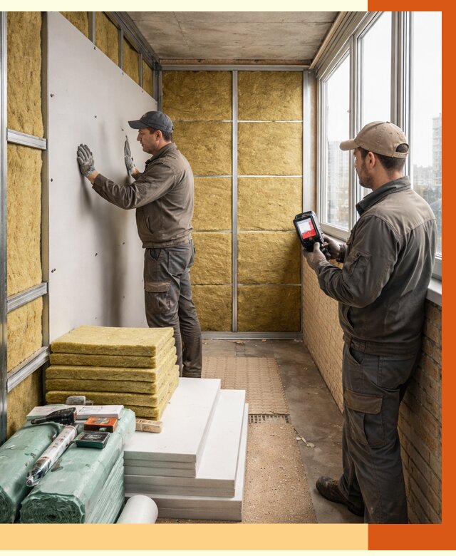 Утепление балкона в Костроме от 4594 руб. под ключ | ТепломастерКст