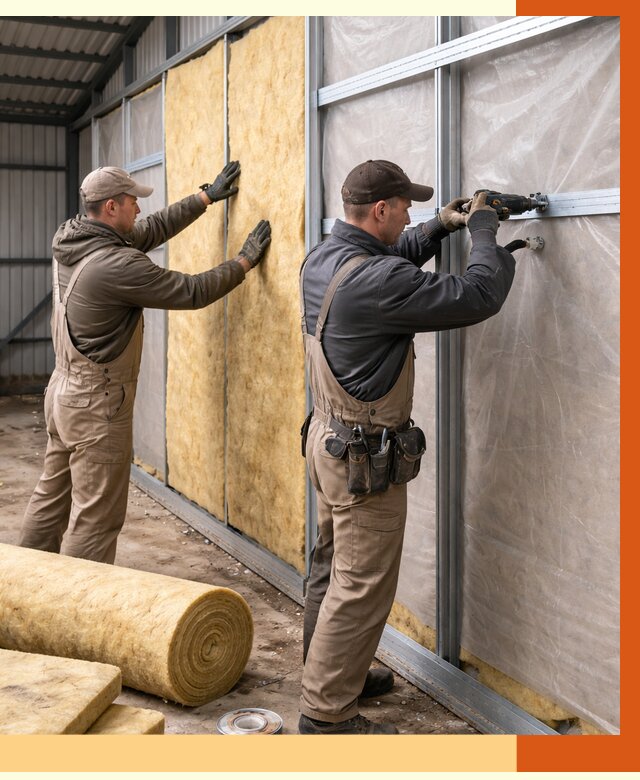 Утепление металлического ангара в Костроме от 4849 руб/м2 — услуги под ключ | ТепломастерКст